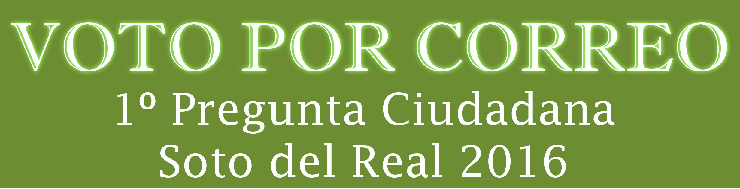 Voto por correo. 1ª Pregunta Ciudadana y Presupuestos Participativos